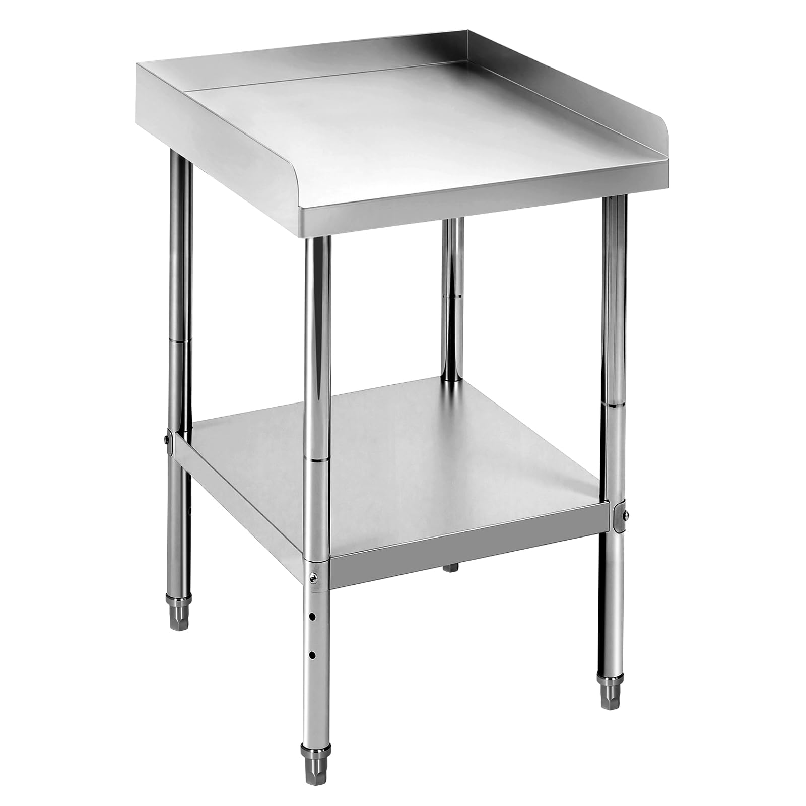 Tavolo da barbecue in acciaio inossidabile Garvee, altezza regolabile, 12x24x30 pollici, capacità di carico di 400 libbre, certificato NSF, per uso commerciale e domestico, struttura robusta, Argento