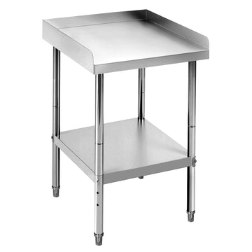 Tavolo da barbecue in acciaio inossidabile Garvee, altezza regolabile, 12x24x30 pollici, capacità di carico di 400 libbre, certificato NSF, per uso commerciale e domestico, struttura robusta, Argento