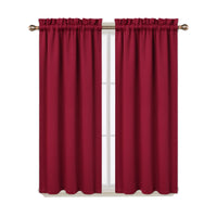 Tende oscuranti Garvee, 2 pezzi, 26x45 pollici, rosse, per soggiorno, cucina, camera da letto, termoisolanti