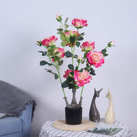 Albero di peonia artificiale Garvee da 28 pollici rosa per uso interno ed esterno, durevole e facile da pulire.
