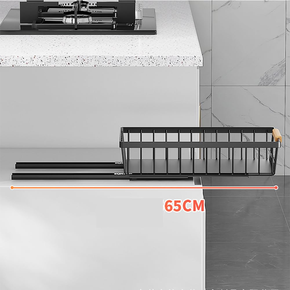 Organizzatore per cassetti multifunzionali Garvee con guide scorrevoli per cucina e bagno, materiale a rete, non richiede foratura