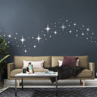 Garvee 82pcs Adesivi da Parete a Specchio Stella in Acrilico Impermeabili Riutilizzabili per Camerette e Asili