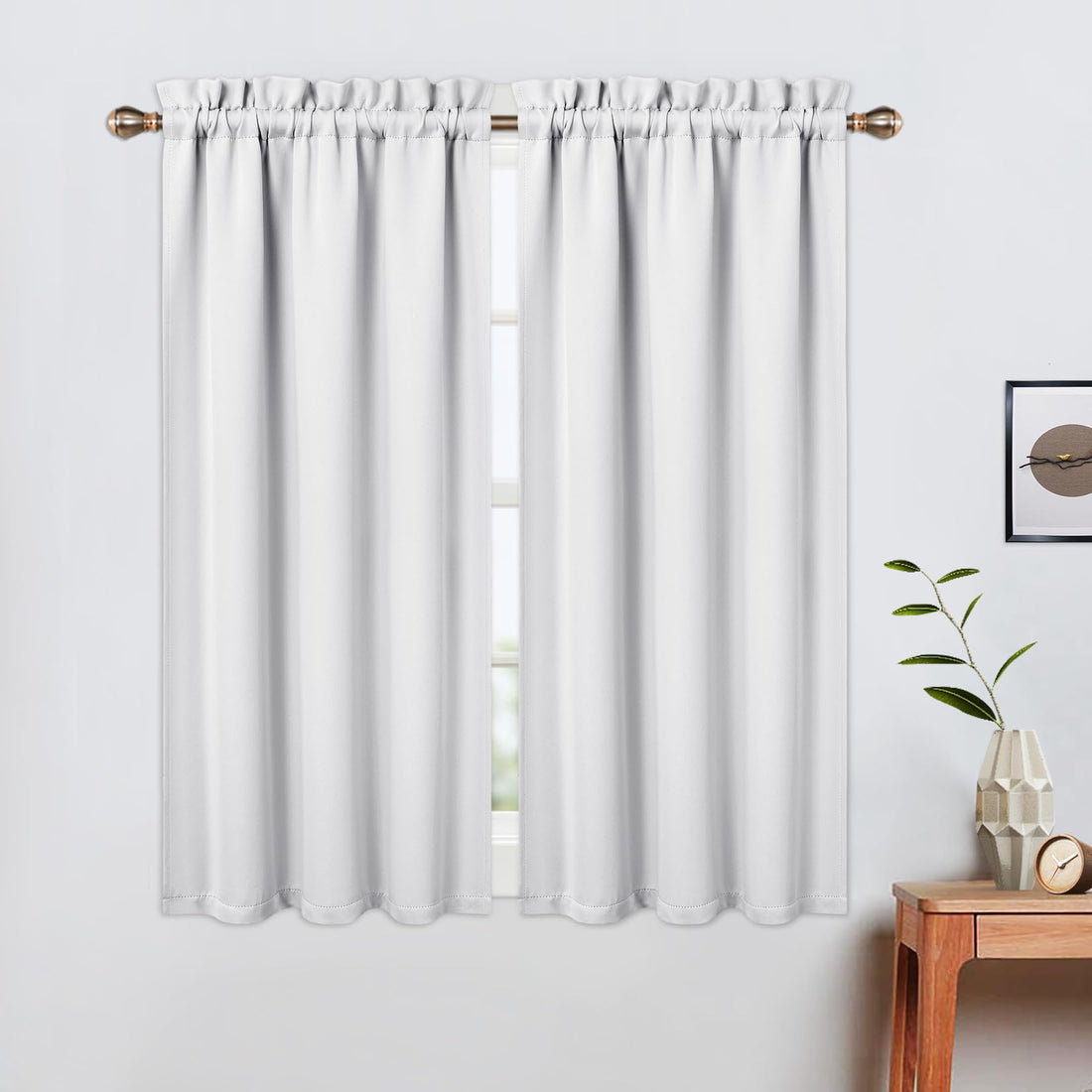 Tende oscuranti Garvee, set da 2 pezzi per bagni e piccole finestre, 26x45 pollici, nere, oscuranti
