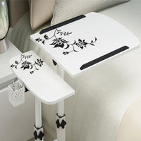 Tavolo da letto mobile Garvee con ruote, tavolo per laptop regolabile in altezza per letto d'ospedale, letto per allattamento, 60×40x65-95 cm, nero