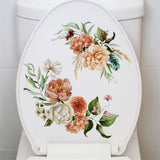 Garvee Pittura Vintage Adesivo WC con Fiori Acquerello, PVC Impermeabile, Autoadesivo Resistente, 20x30 cm, Decorazione Bagno e Superfici Lisce