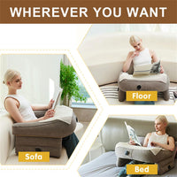 Garvee Cuscino Gonfiabile Da Lettura Ergonomico Gaming In PVC E Peluche, Pieghevole, Portatile, Casa E Outdoor, 80x60x37cm, Multicolore