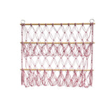 Rete da appendere per animali di peluche Garvee, grande, regolabile, robusta, per riporre oggetti, montaggio angolare, per cameretta dei bambini, 70x80 cm - Rosa