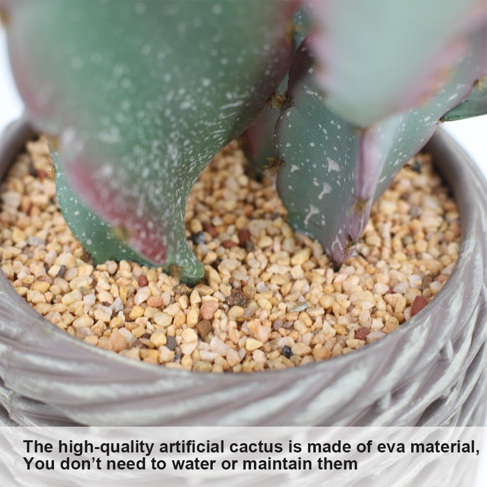 Cactus artificiale Garvee da 3 piedi, design realistico, in plastica, per uso interno ed esterno, 36 pollici, verde
