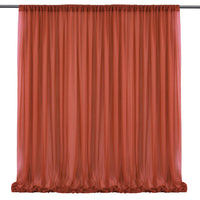 Garvee 2 tende per fondali staccabili in tessuto morbido plissettato per palcoscenici, feste di matrimonio, fotografia 1,5 x 2,4 m caramello