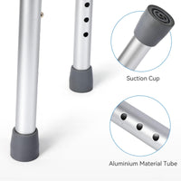 Sedia da doccia Garvee, altezza regolabile, telaio in alluminio, antiscivolo, per anziani e disabili, vasca da bagno interna, larghezza seduta 12 pollici