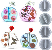 Garvee 8 Akrylowe Probówki do Kwiatów Hydroponika Siliconowa Forma z Żywicy Niebieskie Dekoracje Wazony Per il giardino e la casa