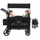 Garvee Bollerwagen Per 2 Bambini Faltbar Mit Sedili E Sonnendach Tela Oxford 600D Ruote Schwenkbar Passeggiate Spiaggia
