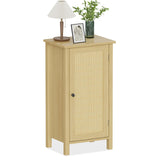 Garvee Comodino da Notte Rustico Boho Moderno con Cassetto in Legno Stabile per Camera da Letto e Soggiorno, 76x40x30 cm, Neutro - Naturale