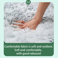 Cuccia per cani Garvee XXL per persone e cani, 165x100x30 cm, lavabile, calda, soffice, in pelliccia sintetica di coniglio, beige