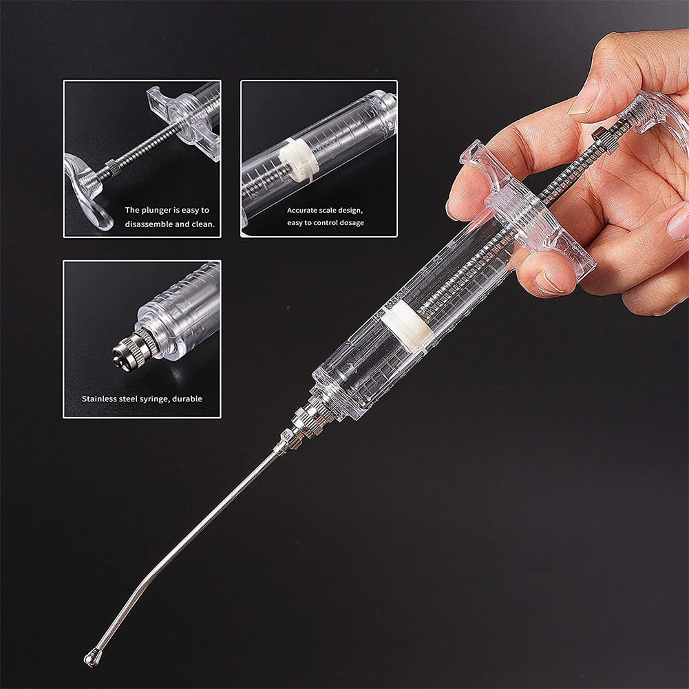 Garvee Set Alimentazione Uccelli 20ml con Tubicini Curvi e Cucchiai in Acciaio Inox per Pappagalli e Pulcini, Misurazione Precisa, Materiali Resistenti