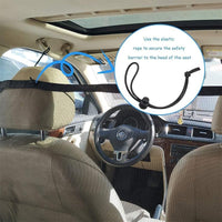 Garvee Rete di sicurezza per cani per auto, rete di protezione per bagagliaio, accessorio interno universale, 115x62 cm, nero