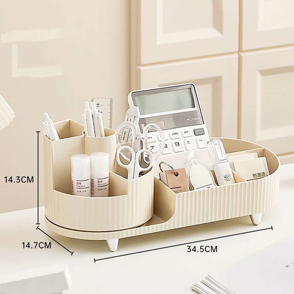 Garvee Porta Trucchi Organizzatore Porta Pennelli Ruotabile a 360° per Comò da Camera da Letto Tipo 6 Scomparti Multipli