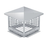 Garvee Cappuccio Camino Camino 30,5x30,5 cm Acciaio Inox 304 Mesh Resistente al Vento e Antiscintille per Camino Esterno in Argilla, Facile Montaggio, Argento - Silver