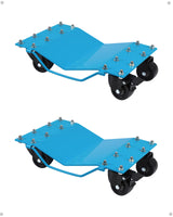 Garvee Auto Dolly Set 2, capacità di carico 4000 libbre, acciaio al manganese, base antiscivolo, ruote girevoli a 360°, 16"x13", blu, officina e garage