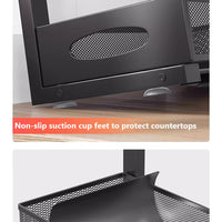 GARVEE Organizer per lavello a 2 livelli con anta scorrevole, bagno/cucina, bianco, organizer per armadietto ordinato