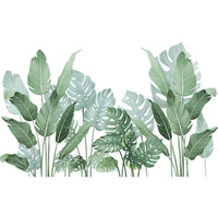 Adesivi murali Garvee 2 pezzi, foglie verdi tropicali, carta da parati autoadesiva, decorazione per la casa, 30 x 90 cm