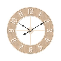 GARVEE Grande orologio da parete silenzioso moderno con venature del legno da 60 cm per cucina, soggiorno, ufficio, bar, resistente alle intemperie