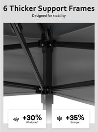 Gazebo pieghevole Garvee 13x13FT con zanzariera, struttura in acciaio robusto, giardino e patio, argento