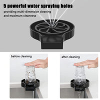 Garvee, lavabicchieri per lavelli da cucina, pulitore automatico per bicchieri con tubo da 80 cm, materiale ABS, per bicchieri da vino, boccali da birra, tazze da caffè