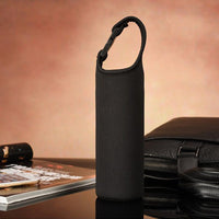 Garvee Borsa Termica Neoprene per Bottiglie 500ml - Antiscivolo, Impermeabile, Isolante Caldo/Freddo - Manico con Clip Nero Outdoor Fitness