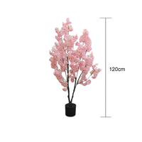 Albero di ciliegio artificiale Garvee da 4 piedi con steli regolabili e vaso di plastica per uso interno e per matrimoni, facile da curare, fiori realistici