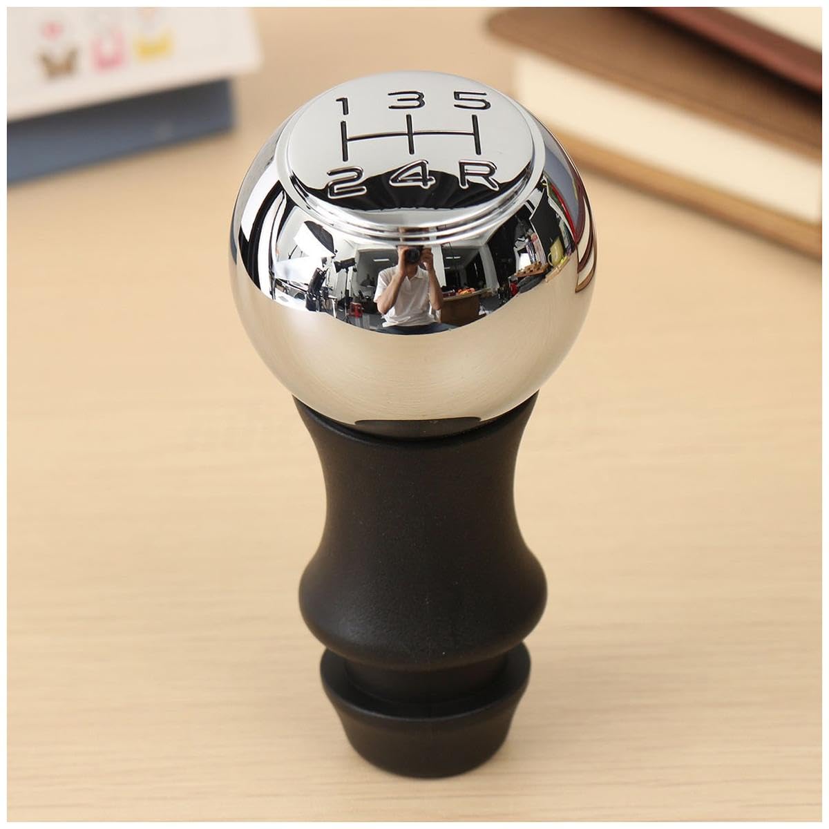 Pomello del cambio Garvee a 5 velocità cromato MT per modelli di auto, durevole, antigraffio, universale, interni auto