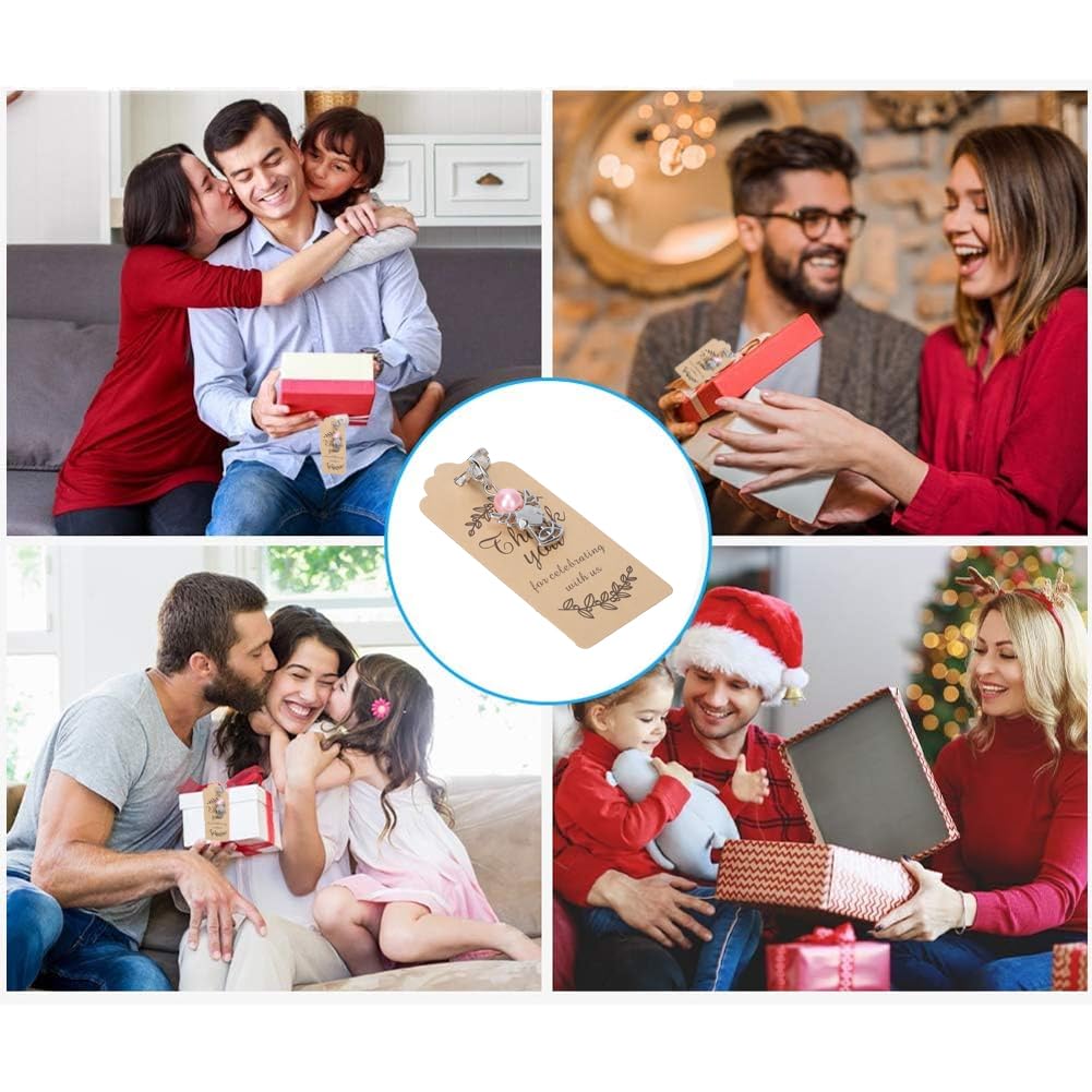 GARVEE Set da 60 pezzi di portachiavi con ciondolo a forma di angelo custode, con sacchetto in organza e biglietti in carta kraft, per regali di nozze, compleanni e baby shower