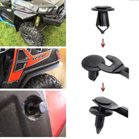 Rivetti di fissaggio Garvee per carrozzeria ATV UTV, clip a pressione, 120 pezzi, in plastica robusta, per veicoli fuoristrada, Polaris RZR Ranger Suzuki King Quad