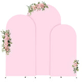 Garvee Wedding Arch Cover Set 3 pezzi in spandex con cerniera per feste e cerimonie Neutro - Rosa