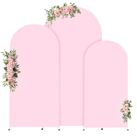 Garvee Wedding Arch Cover Set 3 pezzi in spandex con cerniera per feste e cerimonie Neutro