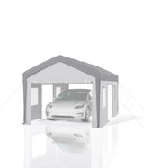Garvee Copertura Ricambio Telo Carport 396.24x609.6 cm Tessuto PE 220g Impermeabile UV Resistente Grigia Gazebo Garage Per Esterni Veicoli - Grigio
