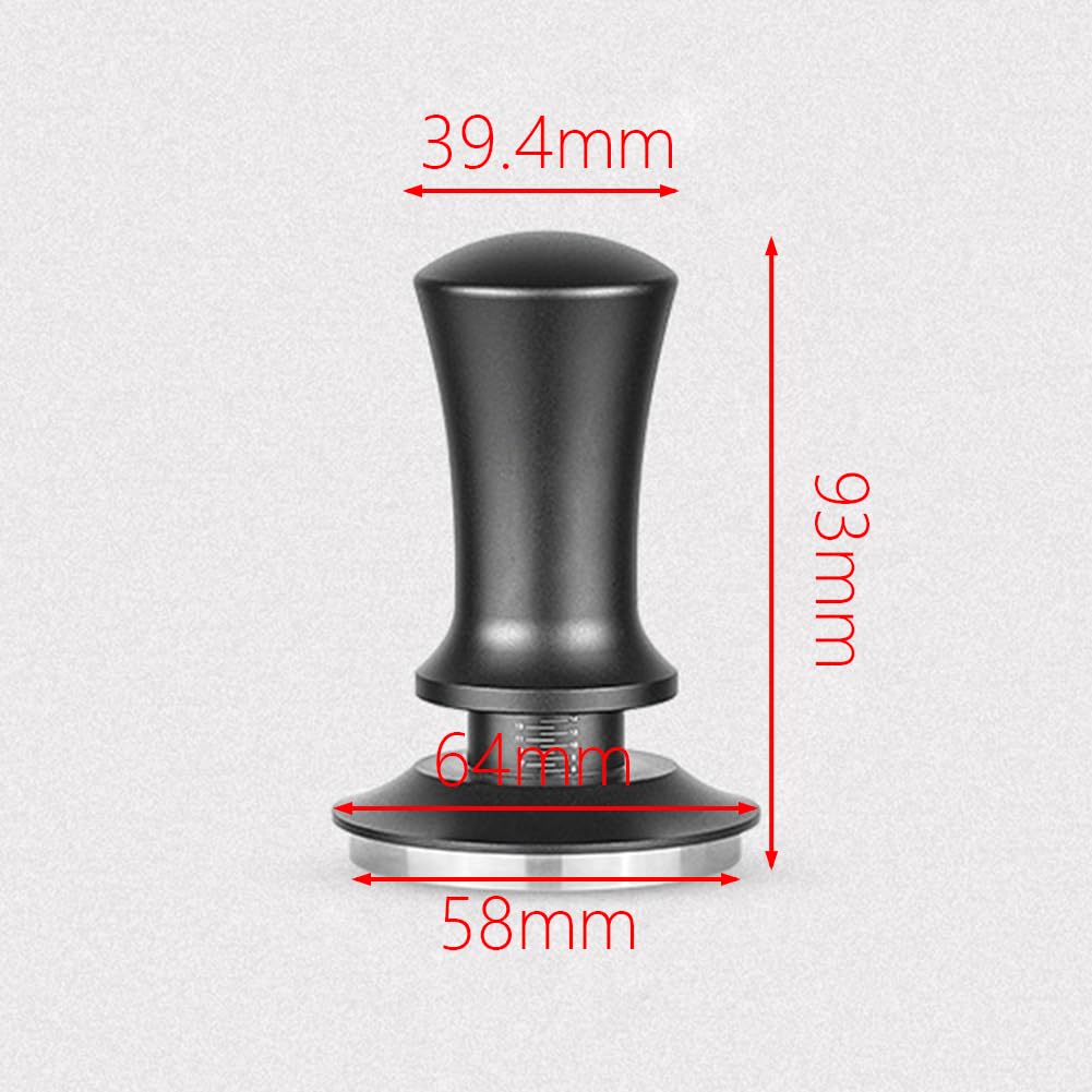 Garvee Coffee Tamper 58mm Stainless Steel Pressa Caffè with Aluminum Alloy Handle for Home and Bar, Ergonomic Design, Durable Silver