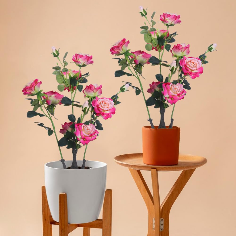 Albero di peonia artificiale Garvee da 28 pollici rosa per uso interno ed esterno, durevole e facile da pulire.