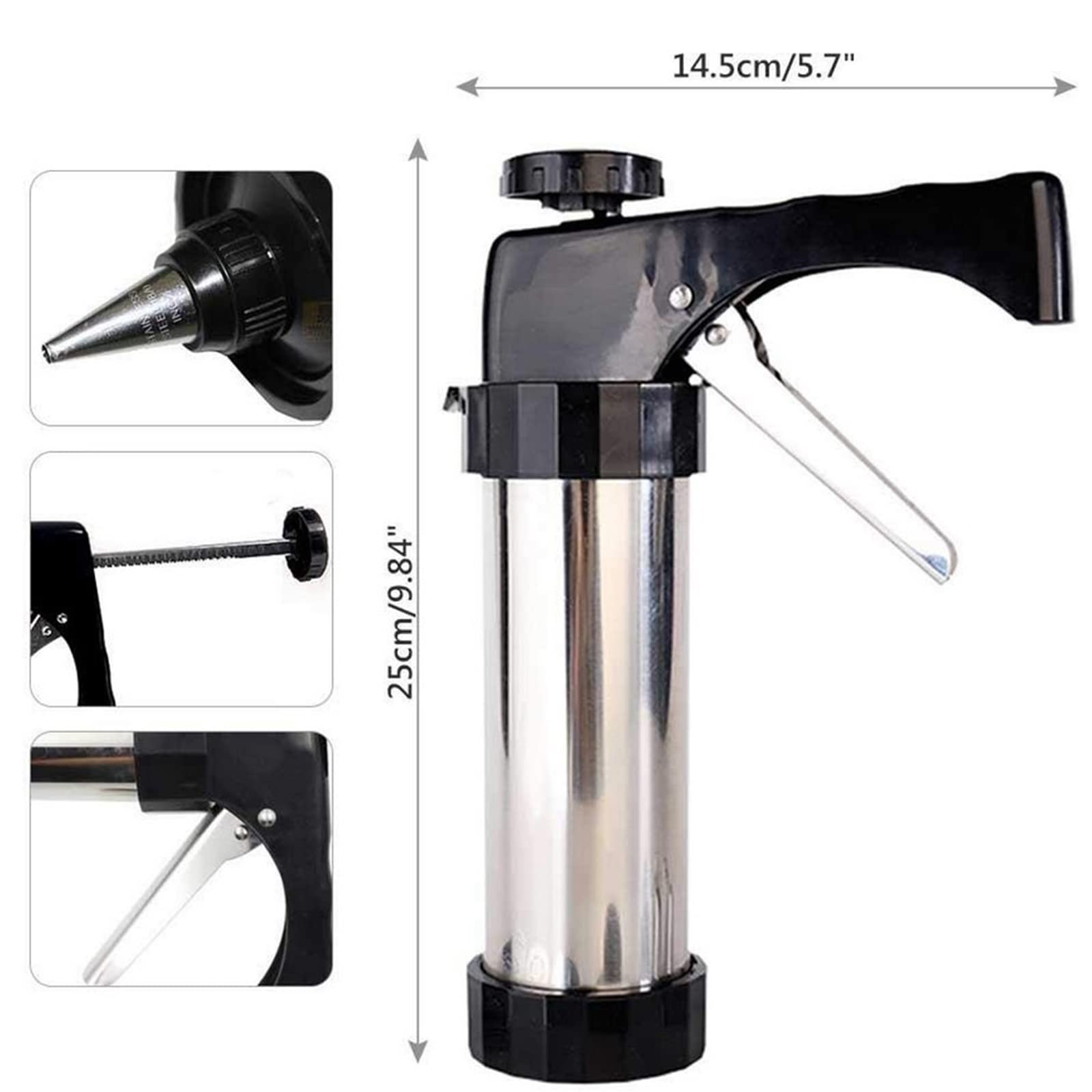 Set di presse per biscotti Garvee Spritz, in acciaio inox, con 13 dischi e 8 beccucci per biscotti, accessori da cucina, perfetti, argento
