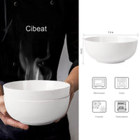 Set di 3 tazze in porcellana Garvee, 64 once in ceramica, adatte al microonde e alla lavastoviglie, con zuppe e insalate, leggere e resistenti