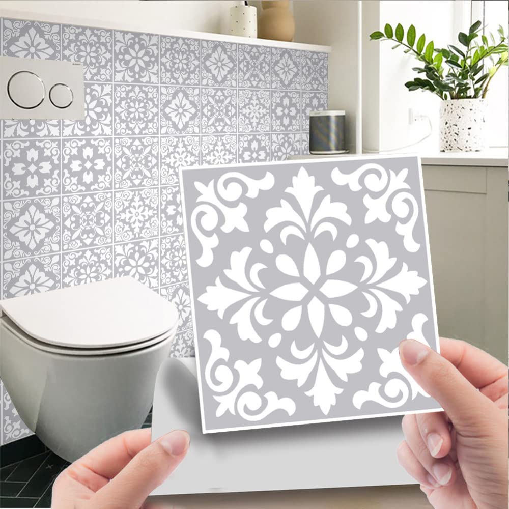 GARVEE 24 adesivi per piastrelle autoadesivi per la decorazione delle pareti, impermeabili, resistenti all'olio, in vinile, per bagno e cucina