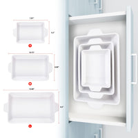Garvee Bakeware Set 3 pezzi Teglie da forno in ceramica gialle rettangolari per forno e cucina Versatile ed elegante