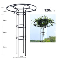 Garvee Gardena Torre a traliccio rotonda per giardino verticale Supporto per piante rampicanti in acciaio per piante Fiori Arbusti Verdure 47 pollici Nero