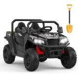 Auto elettrica GARVEE 24V, 2 posti con telecomando 2.4G, auto elettrica per bambini con musica e luci, 3 velocità, auto elettrica per bambini dai 3 anni in su - Nero