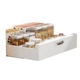 Cassetto telescopico Garvee, organizer da cucina estensibile, 40 x 43 x 9 cm, acciaio al carbonio, nero, non necessita di foratura, guide silenziose, salvaspazio - Bianco