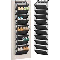 Garvee Organizer Scarpe 10 Livelli con 4 Ganci in Metallo per Porte Standard, 20 Paia, PVC Trasparente, Armadi e Garage, 16,5"x9,8"x71"