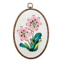 Kit per ricamo per principianti Garvee con telaio, ago, istruzioni - Set completo per ricamo con nastro 3D per persone creative, cotone, regalo per hobby