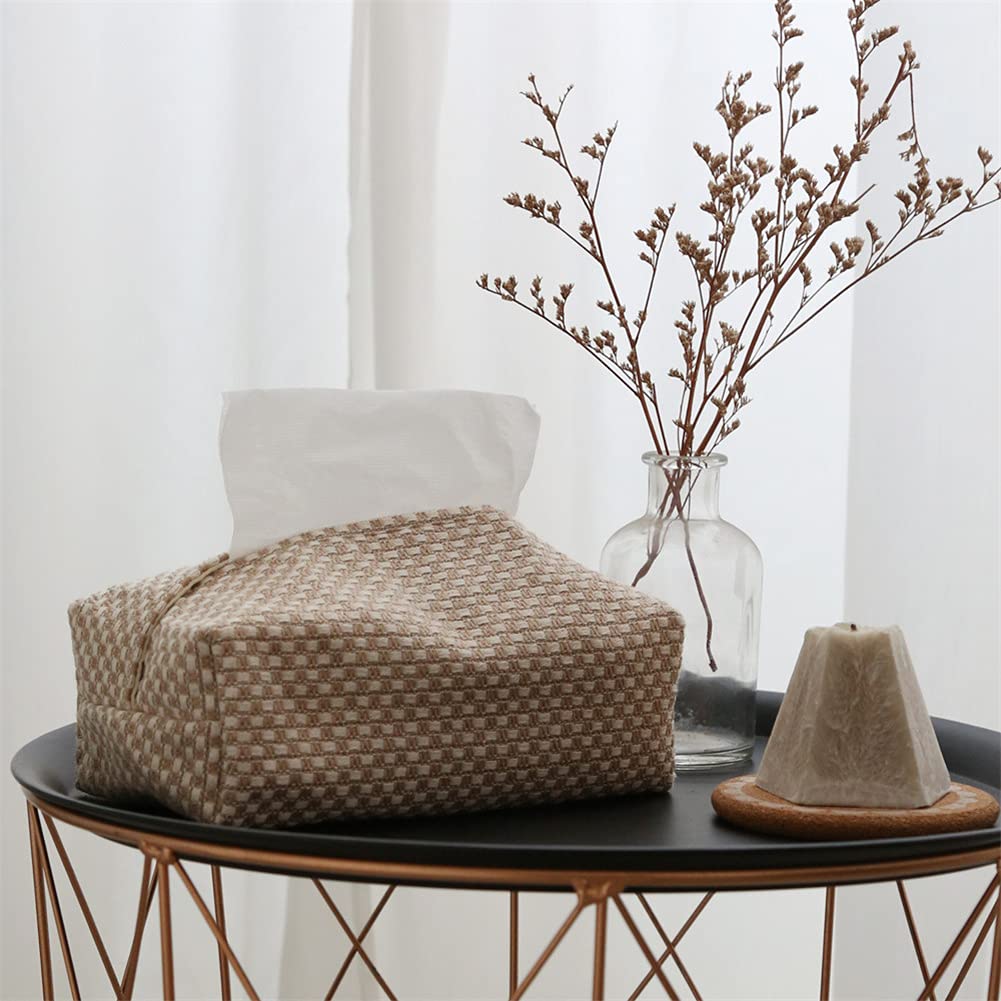 Dispenser di carta e fazzoletti di cotone Garvee 20x10x8 cm in iuta per soggiorno e camera da letto elegante e durevole