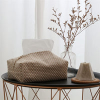 Dispenser di carta e fazzoletti di cotone Garvee 20x10x8 cm in iuta per soggiorno e camera da letto elegante e durevole