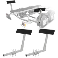 Guida per rimorchi per barche Garvee 2 persone da 20 pollici in acciaio flessibile e robusto con rivestimento in moquette per rimorchi con canale a C con trave alta, caricamento sicuro